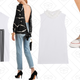 Alexander Wang Cropped Printed Top, $84 | Diane von Furstenberg Evvy Top, $119 | See by Chloé Ruffled Top, $84 | Converse Chuck Taylor Sneakers, $26